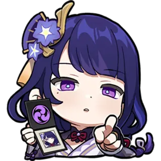 👮 Raiden Shogun Genshin Impact Anime, Video game, Raiden Shogun, Genshin Impact, Personagem telegram sticker