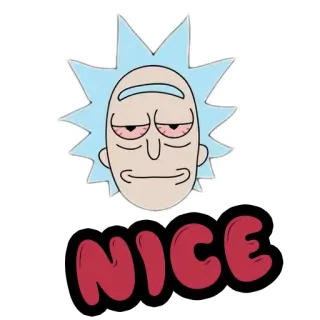 🤤 Rick Rick and Morty NICE Рик Санчез, Милый, Стоунер, Мультфильм, Комедия, Рик и Морти, Adult Swim telegram sticker