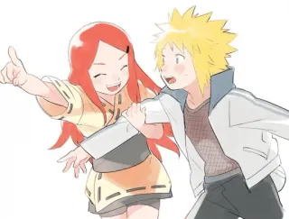 ❤️ Minato Namikaze Naruto อนิเมะ, ตัวละคร, การ์ตูน, เป็นมิตร, คู่รัก, แฟนอาร์ต telegram sticker