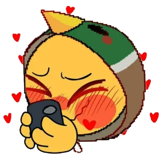 😍 Emoji, Amour, Coeurs, Canard, Mignon, Kawaii, Art numérique whatsapp sticker