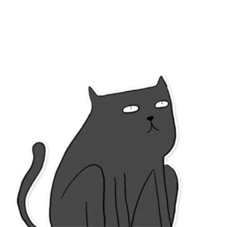 💬 chat, animal, sticker, dessin animé, animal de compagnie, félin telegram sticker