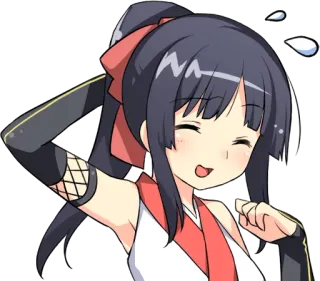 😅 Dziewczyna anime, Manga, Słodkie, Kawaii, Ilustracja, Kreskówka telegram sticker