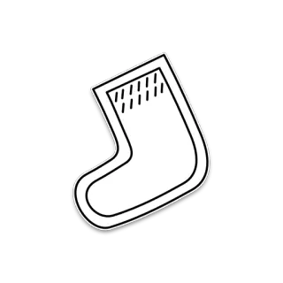 🎄 calcetín navideño, navidad, invierno, fiesta, calcetín, contorno telegram sticker