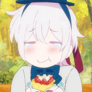 🍦 anime, crying, sad, character, dessert, food telegram sticker