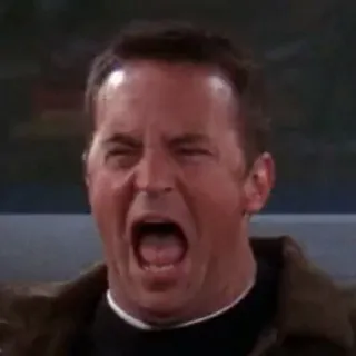 😡 Chandler Bing Friends chandler, friends, tv show, funny, scream, matthew perry, bing telegram sticker