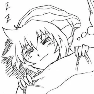 😄 Z Z Z dormire, sognare, cartoni animati, anime, assonnato telegram sticker