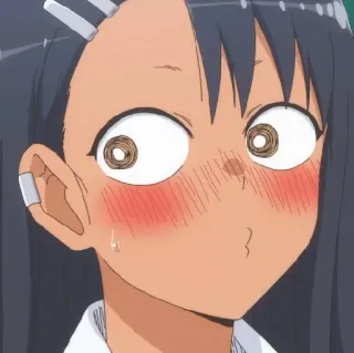 🍬 Nagatoro Don't Toy with Me, Miss Nagatoro Anime, Nagatoro, Expression, Mignon, Dessin animé, Fille anime telegram sticker
