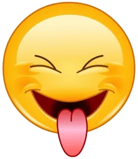 😝 Emoji, Gesicht, Zunge, Ausdruck, Glücklich, Lustig telegram sticker