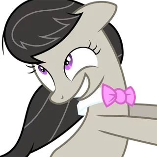 🙃 pony, cartoon, animal, smiling, bow, cute telegram sticker