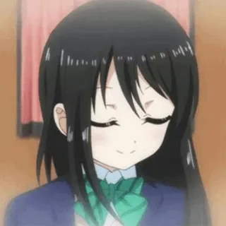 🎈 Anime, Mädchen, Lächeln, Fröhlich, Niedlich, Schulmädchen telegram sticker