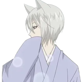 😶 Tomoe Kamisama Kiss Anime, Rubah, Telinga, Manga, Karakter telegram sticker