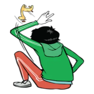 🙃 sticker, cartoon, character, illustration, pose, figure telegram sticker