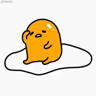 🍳 Gudetama egg, gudetama, lazy, cute, cartoon whatsapp sticker