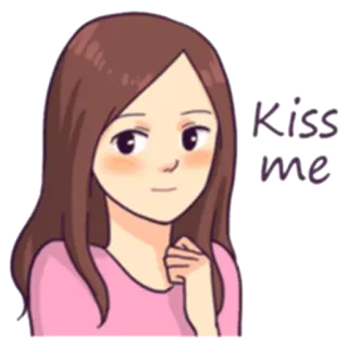 ☺️ Kiss me bacio, donna, amore, romantico, ragazza telegram sticker