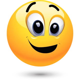 🙂 Emoji, Uśmiech, Szczęśliwy, Żółty, Kreskówka telegram sticker