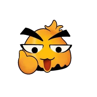 😉 Emoji, Dedo corazón, Gesto, Dibujo animado, Ofensivo telegram sticker