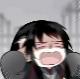 😩 动漫, 漫画, 卡通, 尖叫, 情绪化, 恐惧 telegram sticker