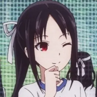 🌺 Kaguya Shinomiya Kaguya-sama: Love Is War 애니메이션, 카구야님은 고백받고 싶어, 시노미야 카구야, 윙크, 귀여운, 일본 telegram sticker