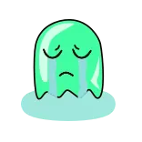😭 weinen, traurig, emotional, tränen, geist, cartoon telegram sticker