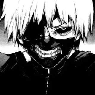🌟 Ken Kaneki Tokyo Ghoul anime, manga, ken kaneki, tokyo ghoul, ghoul, mask, horror telegram sticker