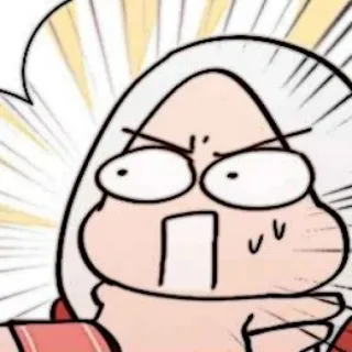 🧨 Dessin animé, Meme, Drôle, Expression, Choqué, Personnage whatsapp sticker