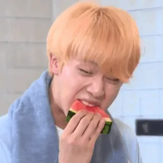 🎋 eating, watermelon, fruit, snack, person telegram sticker
