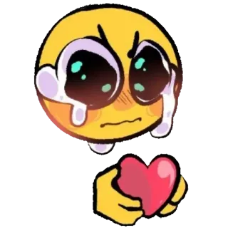 🥲 emoji, heart, crying, sad, love, hurt whatsapp sticker
