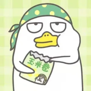 💨 玉米卷 anatra, snack, cibo, cartone animato, carino, anime whatsapp sticker