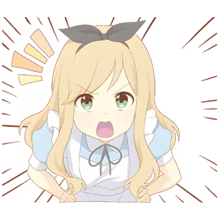 😡 anime, angry, girl, cute, mad telegram sticker