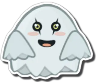 👻 幽灵, 可爱, 卡通, 恐怖, 万圣节, 贴纸 telegram sticker