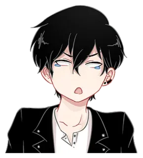🥲 Anime, Kreskówka, Postać, Wyraz, Śmieszne, Sarkastyczny whatsapp sticker