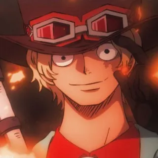 ✖️ Sabo One Piece Anime, One Piece, Sabo, Feuer, Revolutionsarmee, Bruder, Cartoon telegram sticker