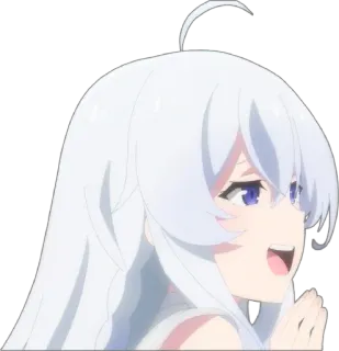 😀 Anime, Süß, Mädchen, Weißes Haar telegram sticker