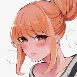 🍇 anime, girl, cute, cartoon, female, illustration telegram sticker