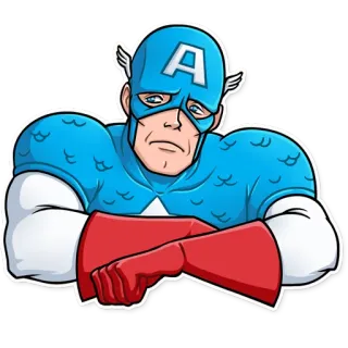 🙁 Captain America супергерой, комикс, Marvel, Капитан Америка telegram sticker