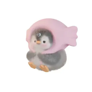😓 penguin, imut, bayi, binatang, kartun, merah muda, topi, chibi telegram sticker