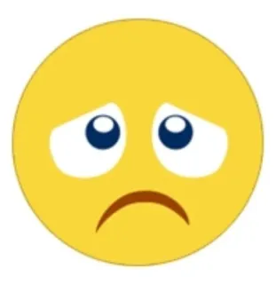😔 triste, emoji, faccia, giallo, arrabbiato, sentimento telegram sticker
