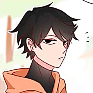 🐈‍⬛️ anime, cartoon, manga, personage, portret, illustratie telegram sticker