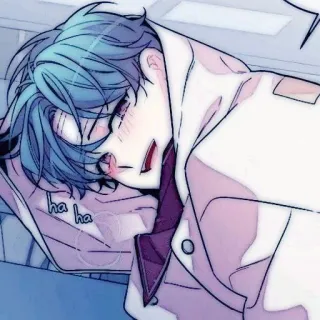 🤖 ha ha ha Anime, Manga, Jongen, Cartoon, Illustratie, Personage telegram sticker