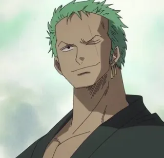 ☘ Zoro One Piece Аниме, Ван Пис, Зоро, Ророноа Зоро, Мечник, Пират, Пираты Соломенной Шляпы telegram sticker