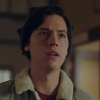 🌨 Jughead Jones Riverdale Jughead Jones, Riverdale, Cole Sprouse, drama adolescente, misterio, serie de TV, adolescente telegram sticker