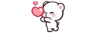 🍼 urso, fofo, coração, amor, beijo telegram sticker
