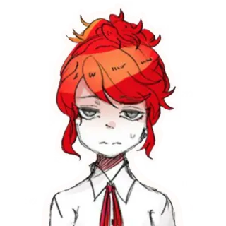 😒 Dibujo animado, Personaje, Retrato, Anime, Boceto telegram sticker