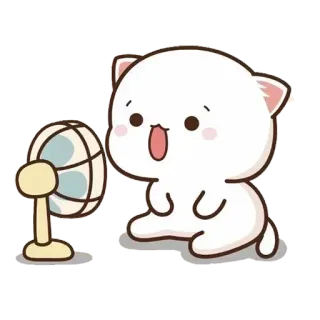 👓 kucing, penggemar, imut, kawaii, kartun, hewan telegram sticker