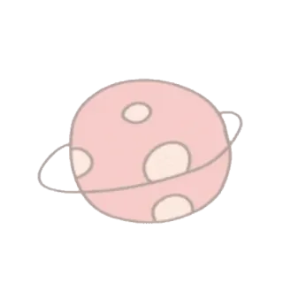 🍦 planeta, rosa, planeta com anéis, celestial, espaço, adesivo telegram sticker