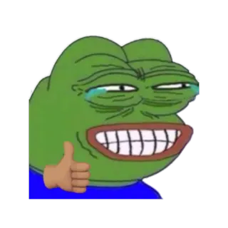 😂 Pepe the Frog Meme, Pepe, Katak, Jempol whatsapp sticker