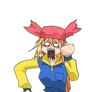 😤 tức giận, anime, nhân vật, hoạt hình, biểu cảm telegram sticker