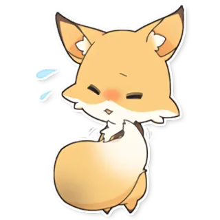 ☺️ fuchs, tier, süß, kawaii, chibi, cartoon, aufkleber whatsapp sticker