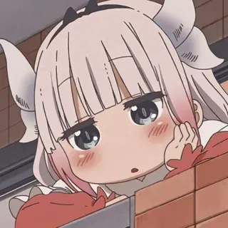 🍬 Kanna Kamui Miss Kobayashi's Dragon Maid 애니메이션, 카와이, 칸나 카무이, 드래곤, 코바야시네 메이드래곤, 귀여운 whatsapp sticker