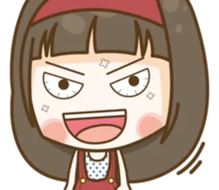 😼 dessin animé, fille, en colère, animé, autocollant telegram sticker